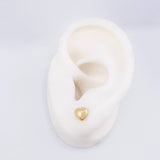 Stud Earrings Heart 0.65gr / 6.1mm 18K Yellow Gold ©