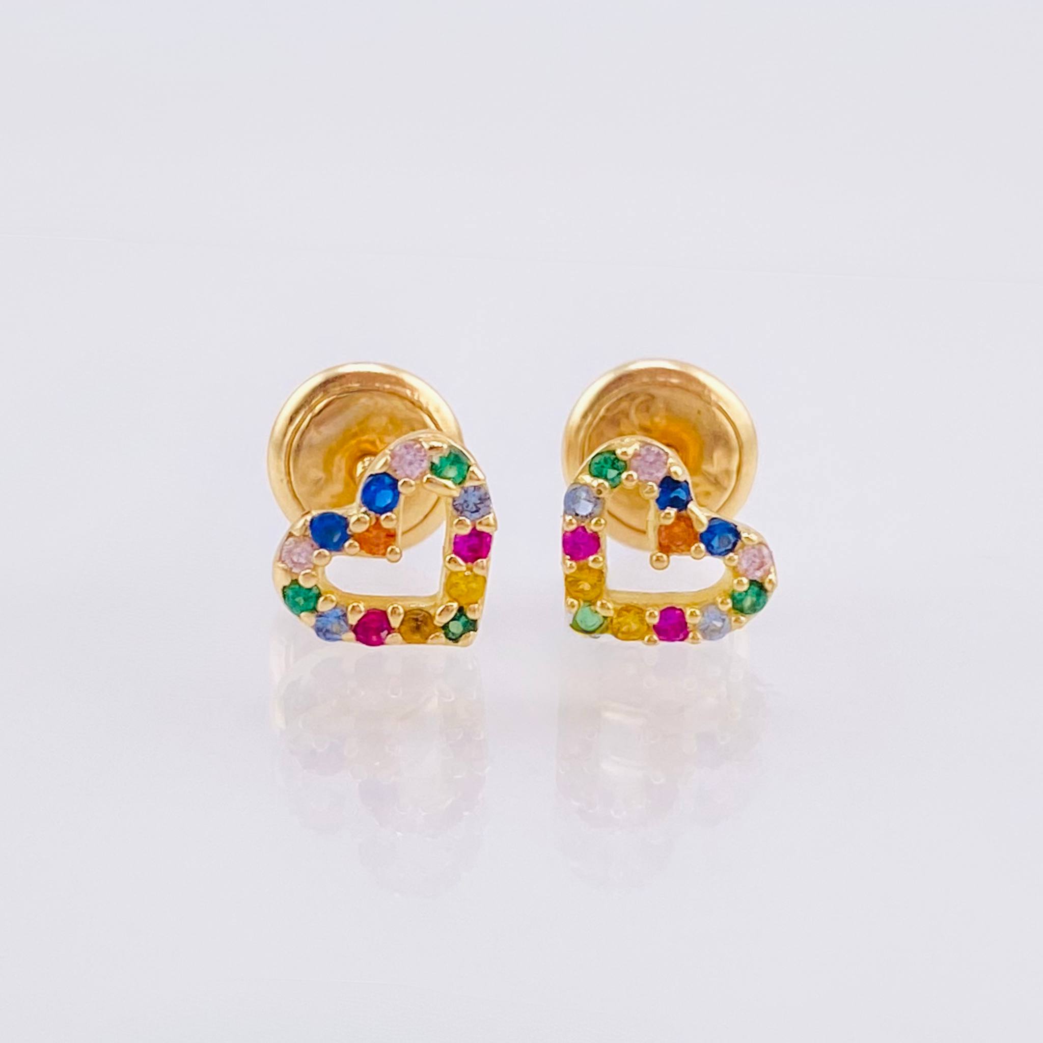 Topos Silueta Corazón 0.85gr / 5.5mm Oro Amarillo 18K ©