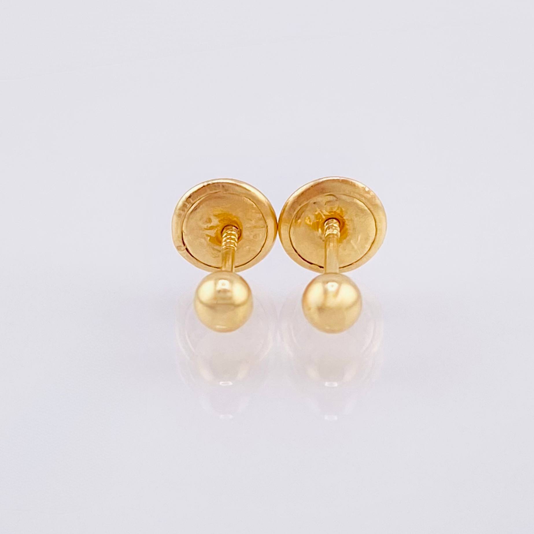 Topos Bola Lisa 0.45gr / 3mm Oro Amarillo 18K