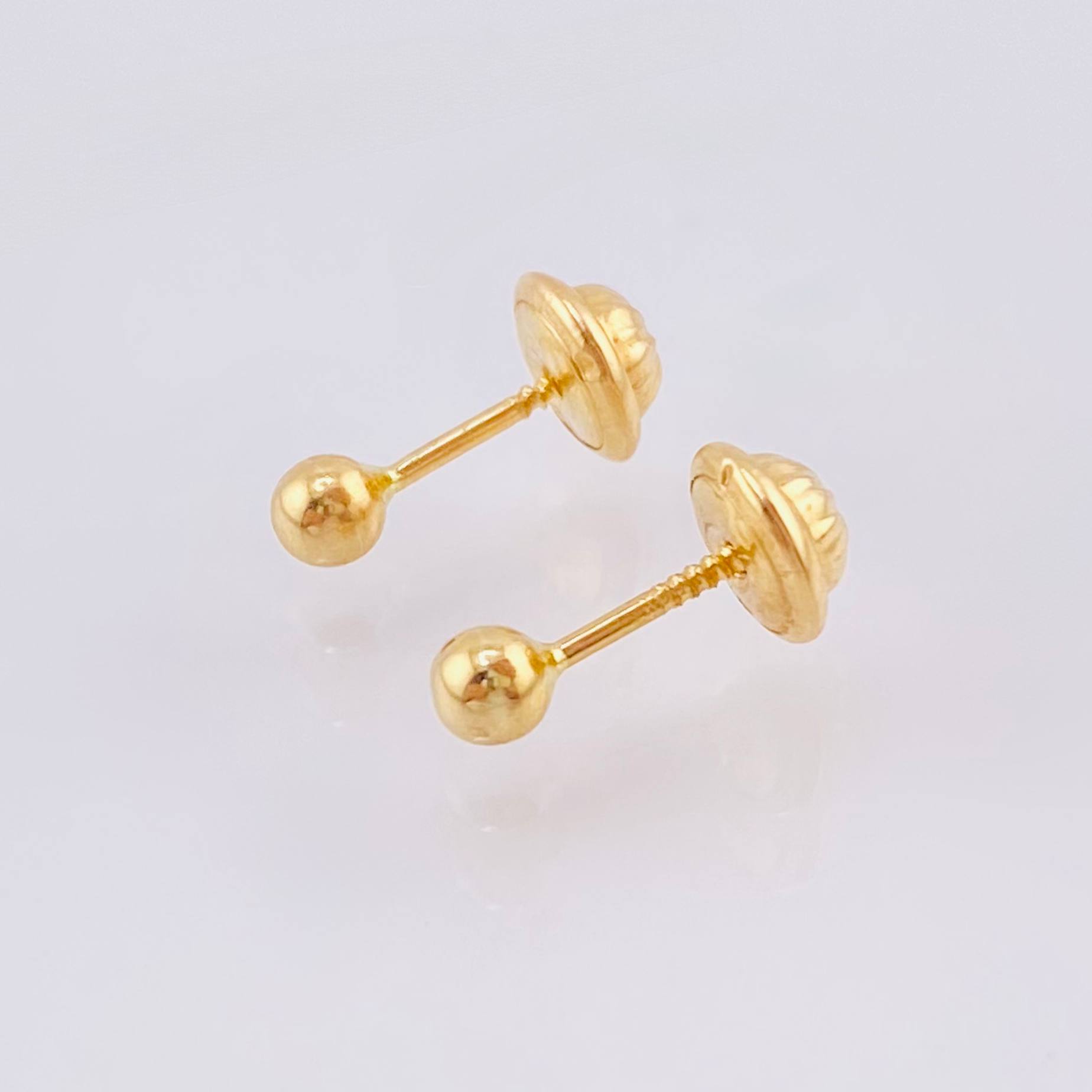 Topos Bola Lisa 0.45gr / 3mm Oro Amarillo 18K