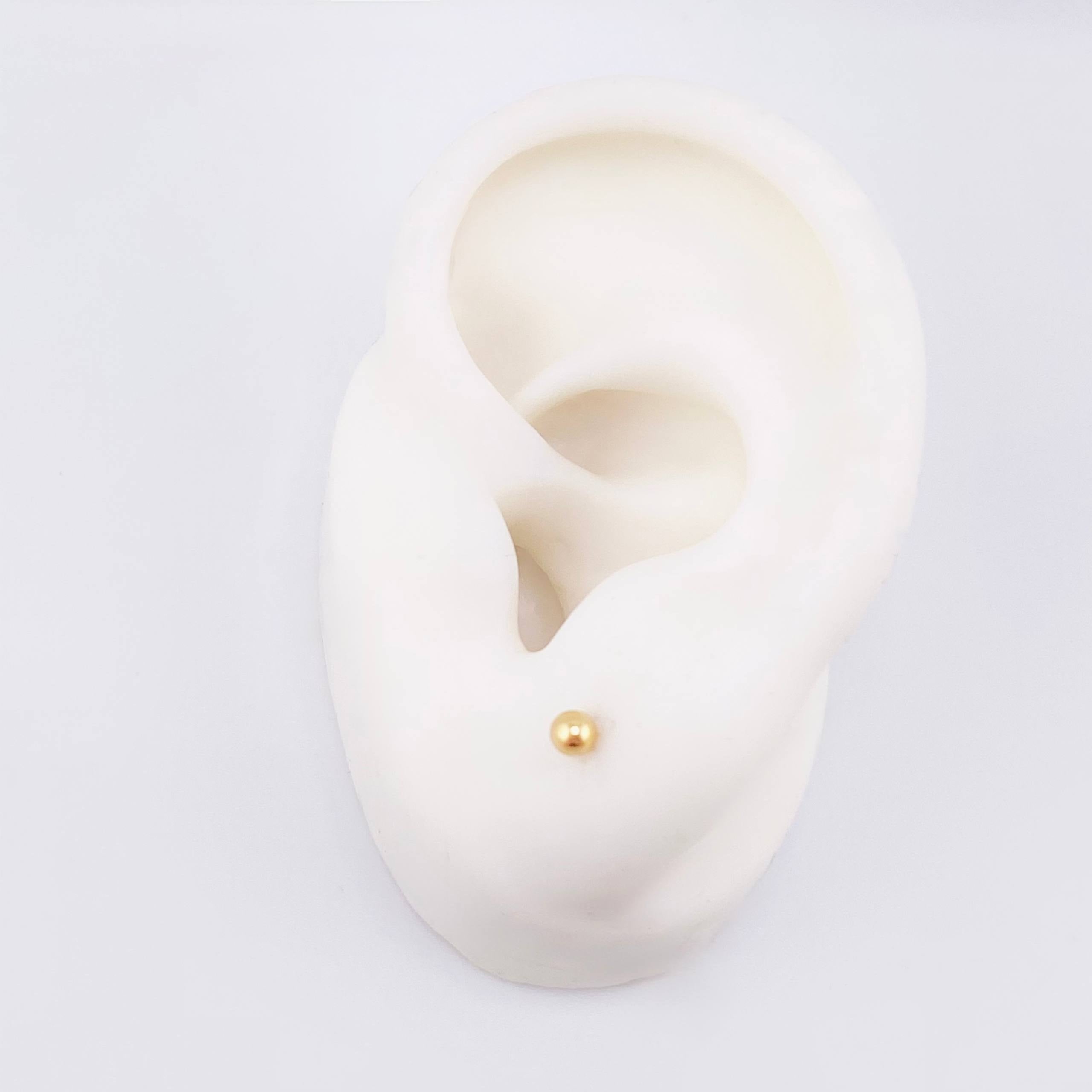 Topos Bola Lisa 0.45gr / 3mm Oro Amarillo 18K