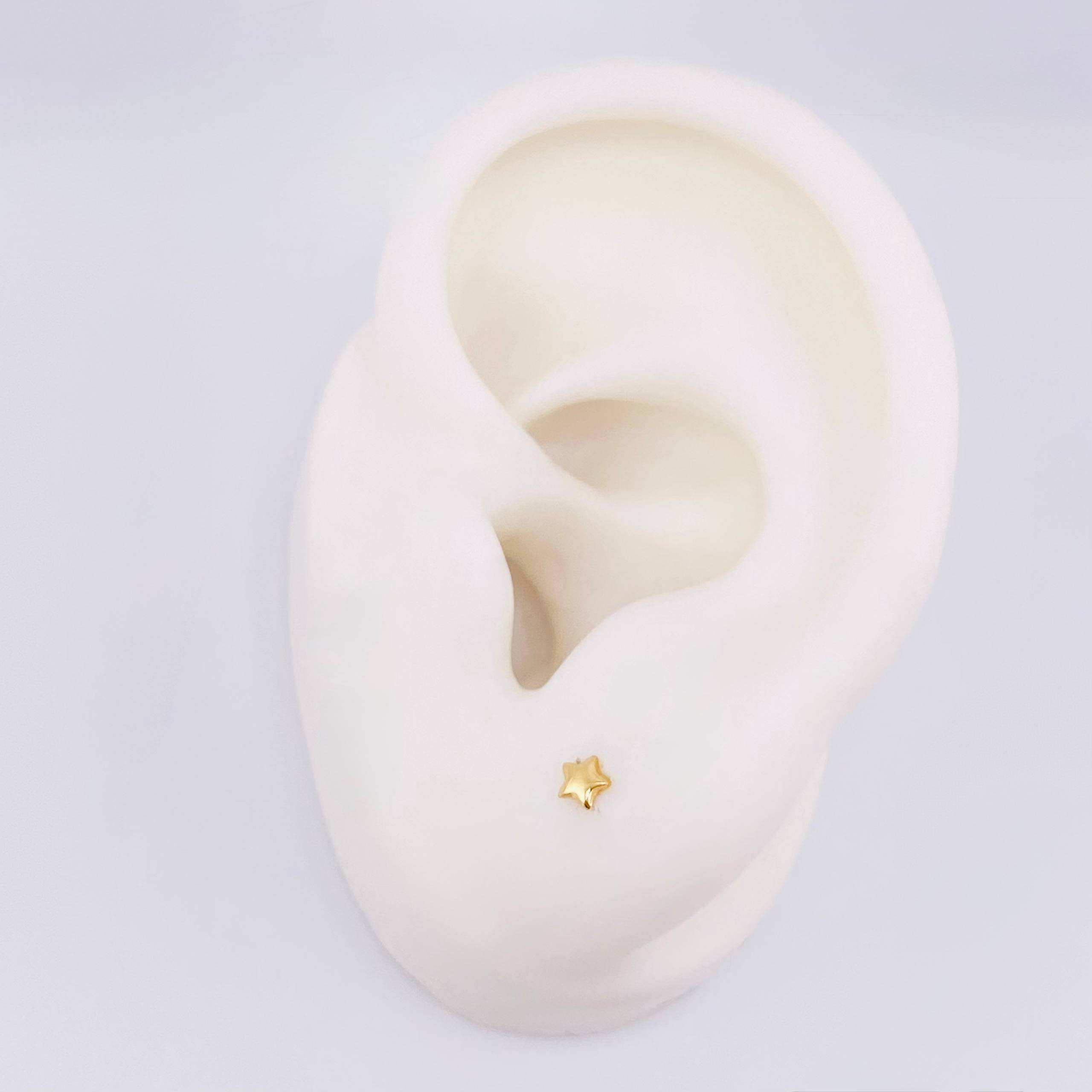Topos Estrella 0.4gr / 3.3mm Oro Amarillo 18K