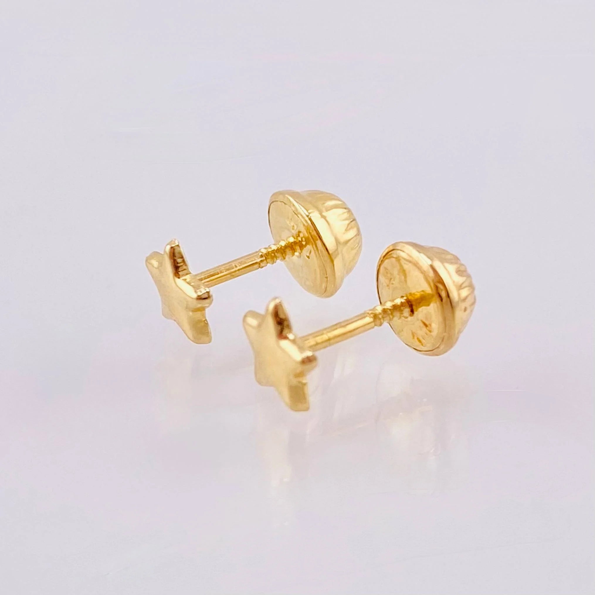 Stud Earrings Star 0.4 g / in / 4 mm Yellow Gold 18K