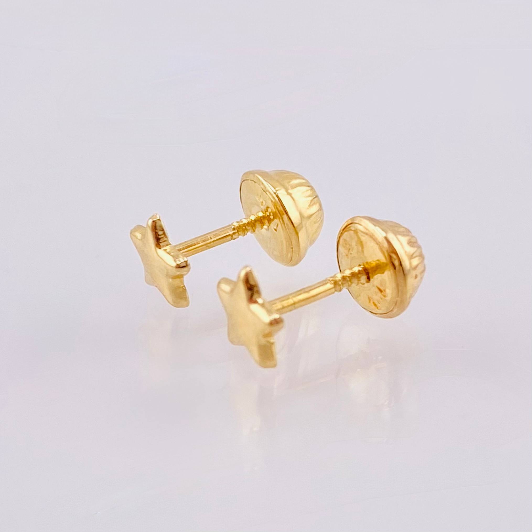 Topos Estrella 0.4 g / in / 4.1 mm Oro Amarillo 18K