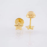 Topos Estrella 0.35 g / in / 4 mm Oro Amarillo 18K