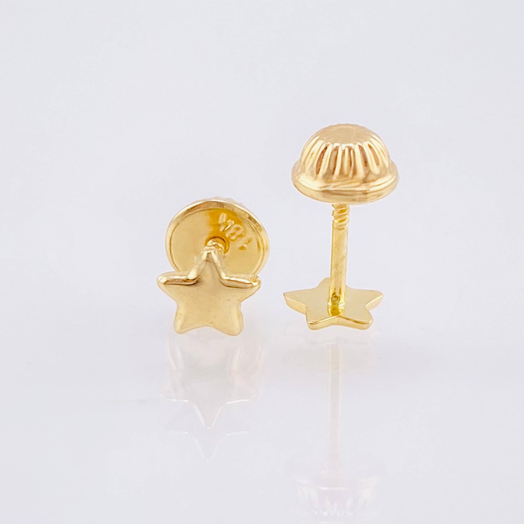 Topos Estrella 0.4 g / in / 4.1 mm Oro Amarillo 18K