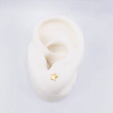 Stud Earrings Star 0.4 g / in / 4 mm Yellow Gold 18K