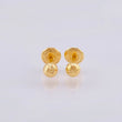 Diamond Cut Bead Stud Earrings 0.5 g / in / 4 mm 18K Yellow Gold