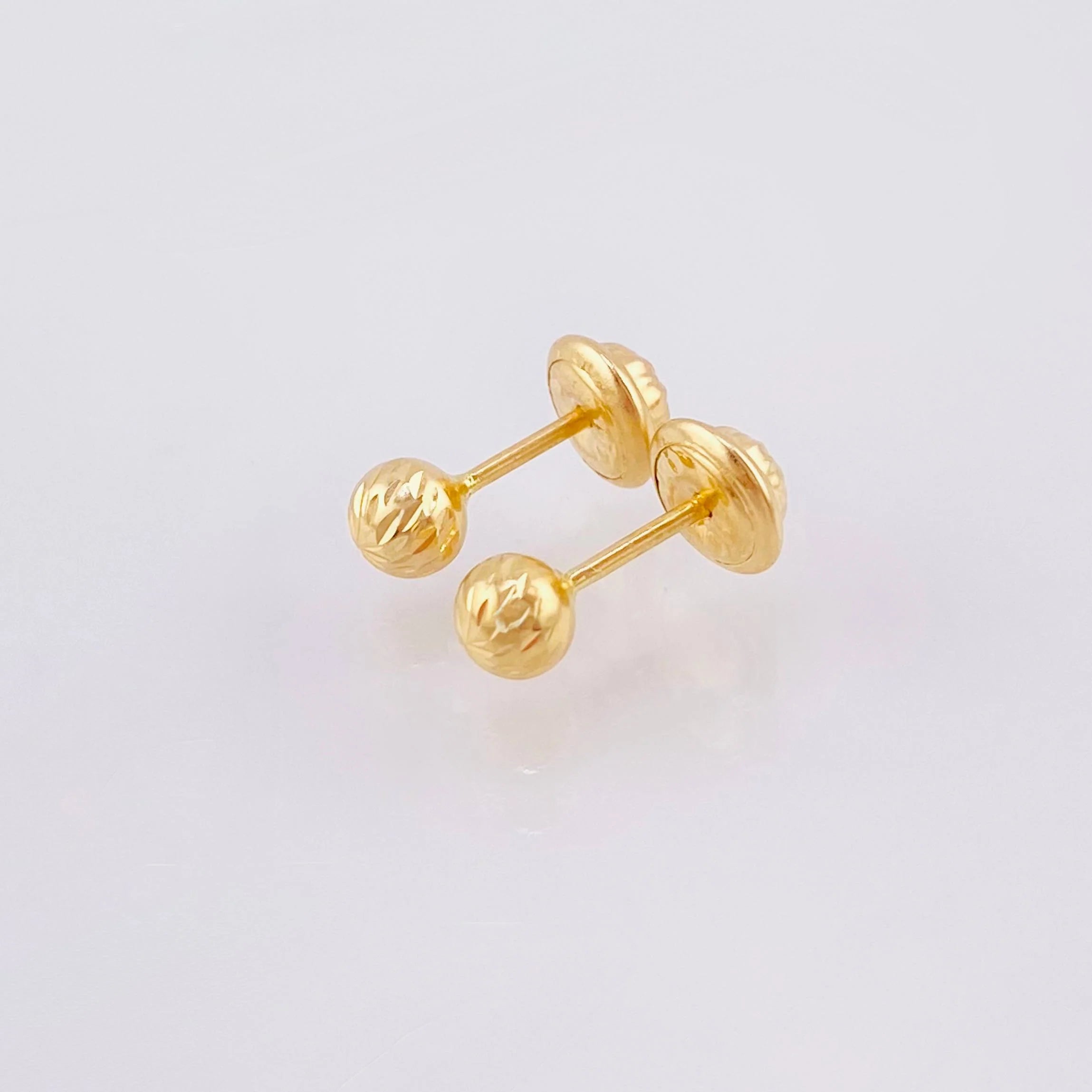 Topos Bola Diamantada 0.6 g / in / 4 mm Oro Amarillo 18K