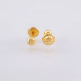Diamond Cut Bead Stud Earrings 0.5 g / in / 4 mm 18K Yellow Gold