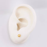Diamond Cut Bead Stud Earrings 0.5 g / in / 4 mm 18K Yellow Gold