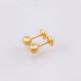 Topos Bola Lisa 0.5 g / in / 5 mm Oro Amarillo 18K