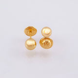 Topos Bola Lisa 0.5 g / in / 5 mm Oro Amarillo 18K