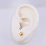 Topos Bola Lisa 0.55 g / in / 5 mm Oro Amarillo 18K