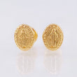 Stud Earrings Virgin of Guadalupe Matte 0.9gr / 8mm 18K Yellow Gold *