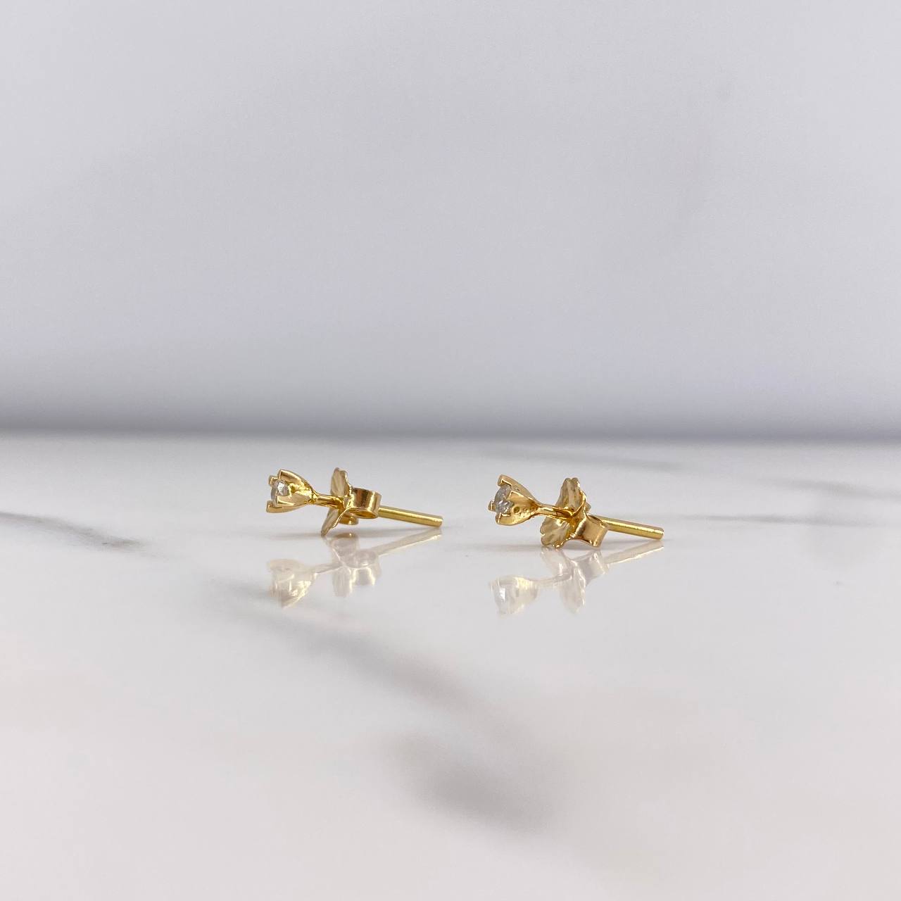 Stud Earrings 0.7gr / Diamonds 10pst 18K Yellow Gold (Jewel) &