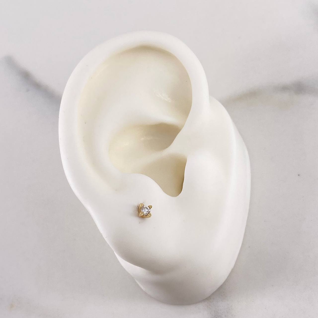 Stud Earrings 0.7gr / Diamonds 10pst 18K Yellow Gold (Jewel) &