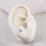 Stud Earrings 0.7gr / Diamonds 10pst 18K Yellow Gold (Jewel) &
