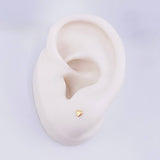 Topos Corazón 0.45gr / 3mm Oro Amarillo 18K
