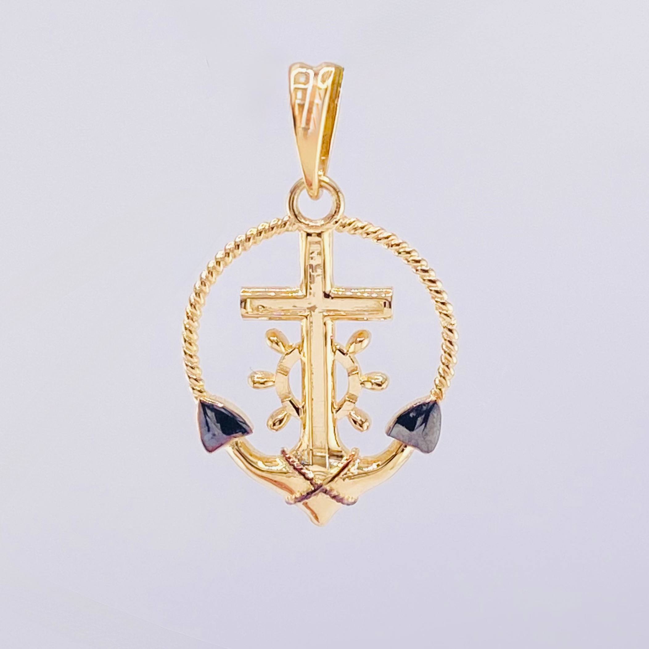 Dije Ancla Timon 2.15gr / 1 in / Oro Amarillo 18K