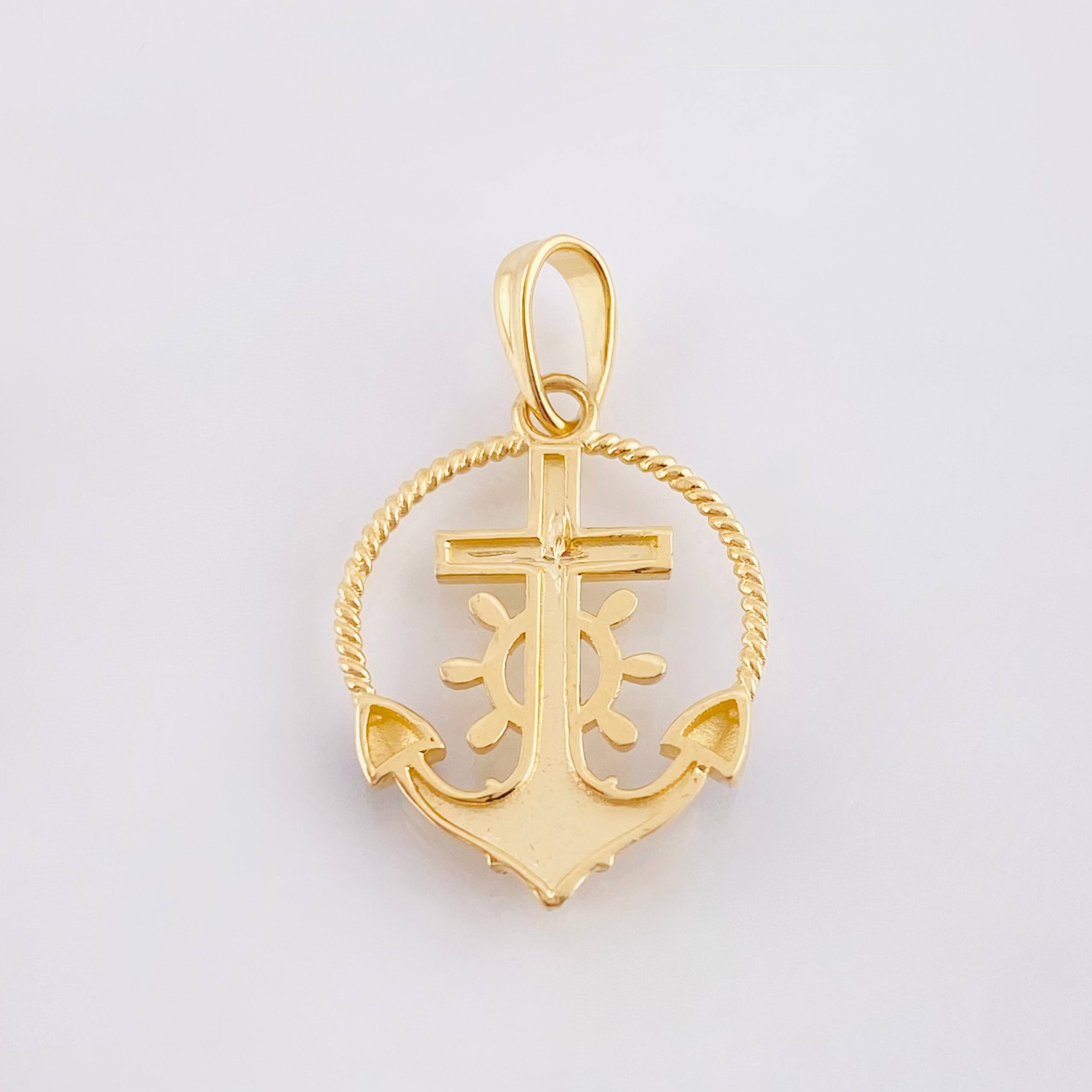 Dije Ancla Timon 2.15gr / 1 in / Oro Amarillo 18K