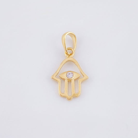 Dije Mano Hamsa 0.95gr / 3/4 in / Oro Amarillo 18K ©