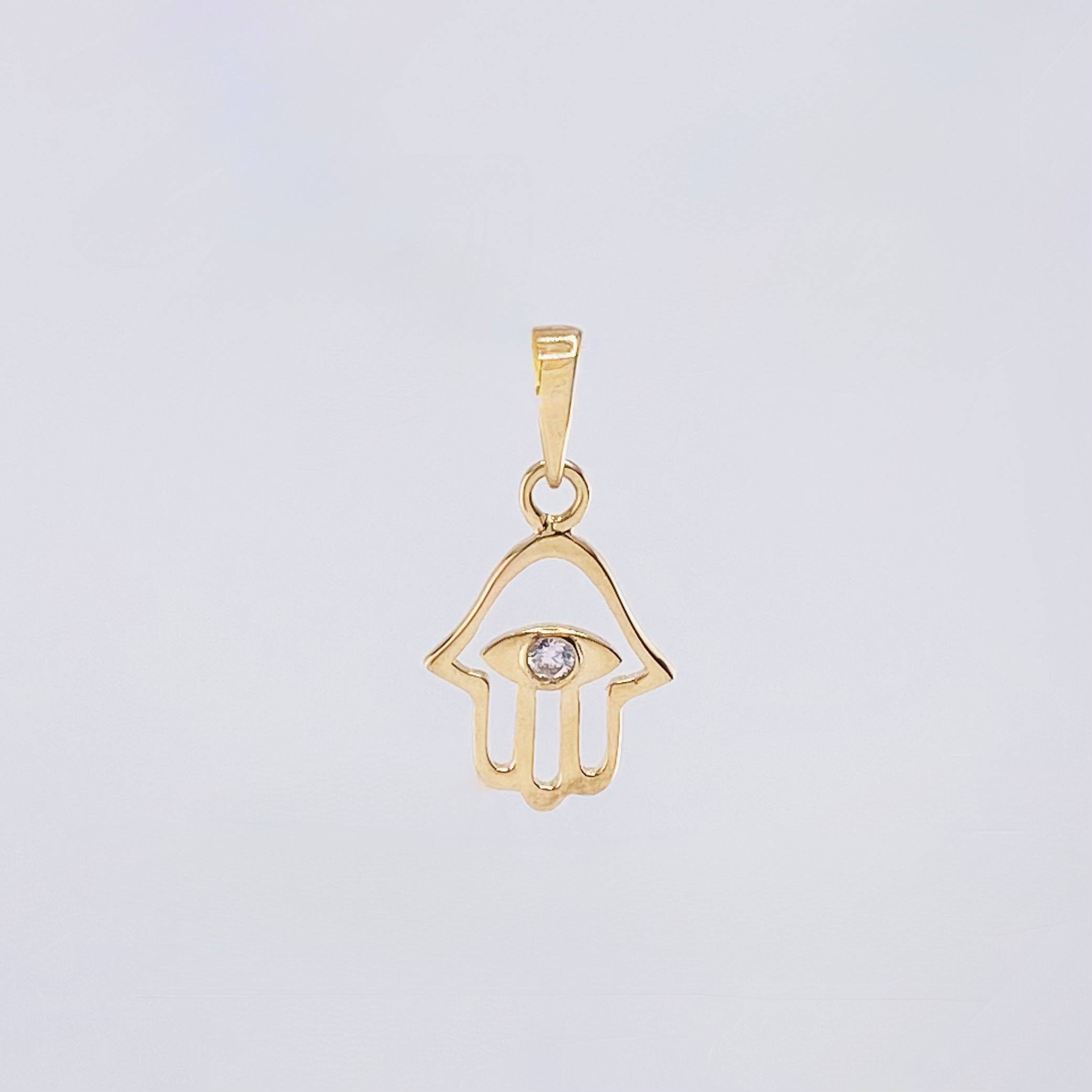 Dije Mano Hamsa 0.95gr / 3/4 in / Oro Amarillo 18K
