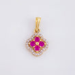 Dije Trebol Doble 1.5gr / 3/4 in / Oro Amarillo 18K