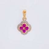 Dije Trebol Doble 1.5gr / 3/4 in / Oro Amarillo 18K