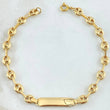Bracelet GC Bordered Plate 2.75gr / 6.7in / 18K Gold