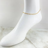 18K Yellow Gold Anklet Gc 2.55 g / 10 1/4 in / 3.2 mm