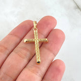 Pendant Cross Mesh 2.05gr / 1.6in / 18K Gold ©