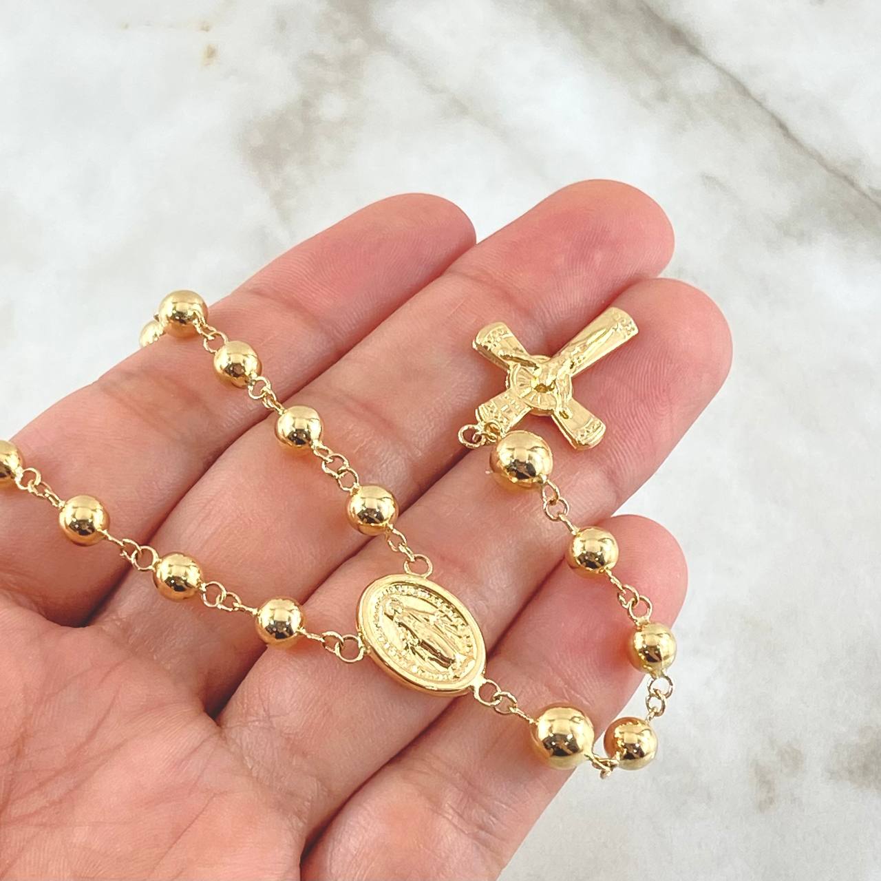 Miraculous Virgin Rosary 13.25gr / 60cm / 18K Gold ©