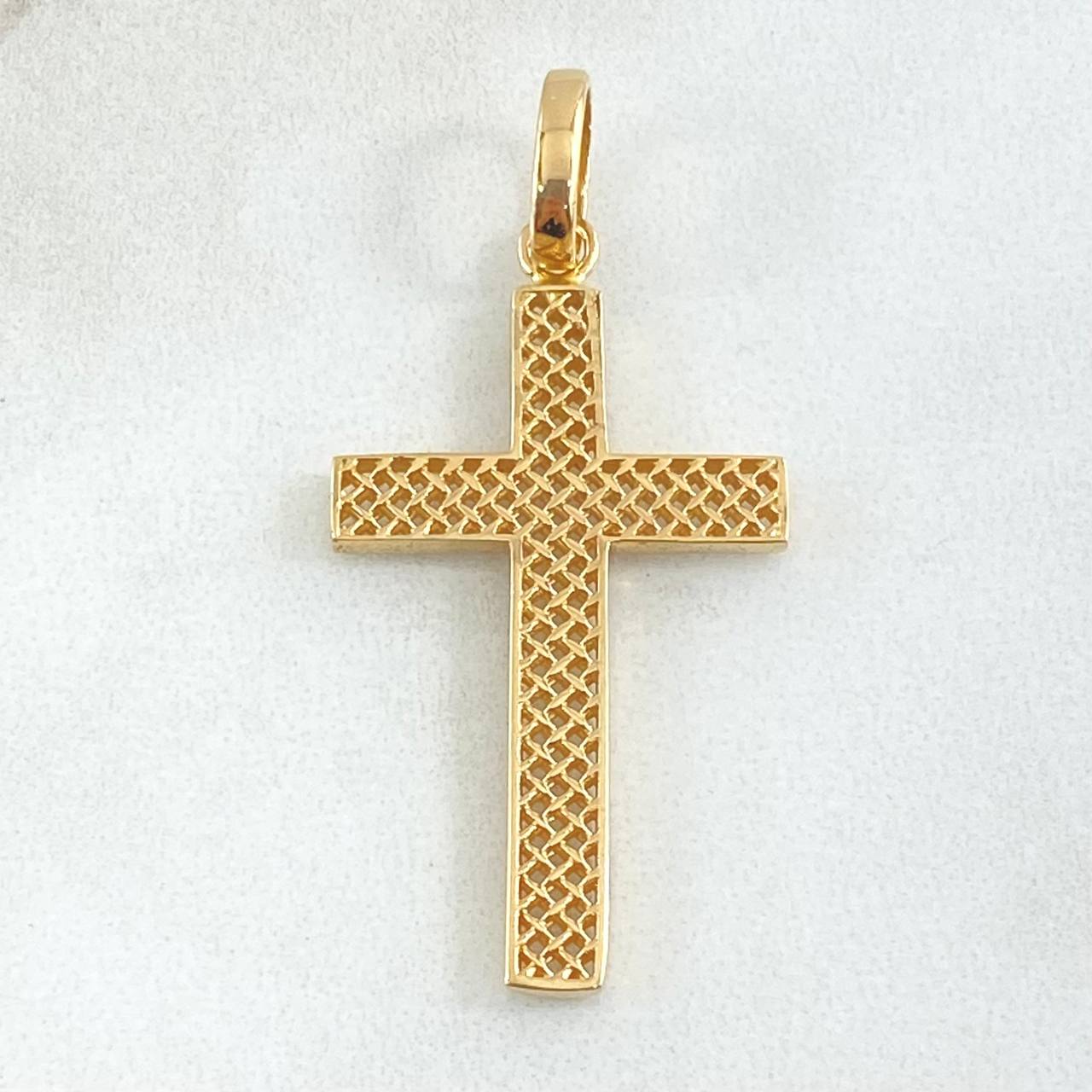 Cross Mesh Pendant 4.55gr / 4.9cm / 18K Gold