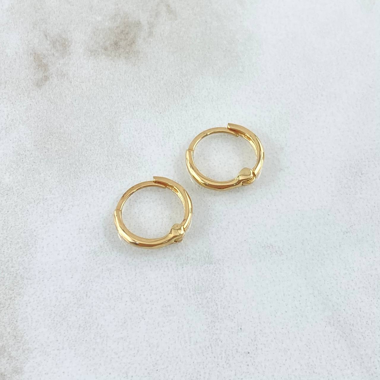 Hoop Earrings Hoop 0.8gr / 1cm / Smooth 18K Yellow Gold
