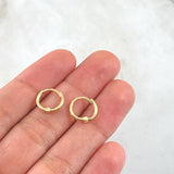 Hoop Earrings Smooth Hoop 0.9gr / 1cm / Smooth 18K Yellow Gold *