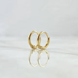 Hoop Earrings Hoop 0.8gr / 1cm / Smooth 18K Yellow Gold