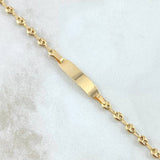 Pulso Bebé GC Placa Rectangular Octagonal 2.05gr / 14.5cm-3.3mm Liso Oro Amarillo 18K