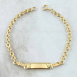 Bracelet Baby Infinity Rectangular Octagonal Plate 1.8gr / 14cm / 3mm Smooth 18K Yellow Gold *