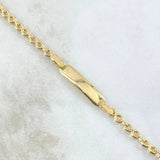 Bracelet Baby Infinity Rectangular Octagonal Plate 1.8gr / 14cm / 3mm Smooth 18K Yellow Gold *