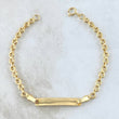 Bracelet Baby Infinity Rectangular Plate 1.7gr / 14cm / 3mm Smooth 18K Yellow Gold ©