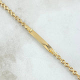 Bracelet Baby Infinity Rectangular Plate 1.7gr / 14cm / 3mm Smooth 18K Yellow Gold ©