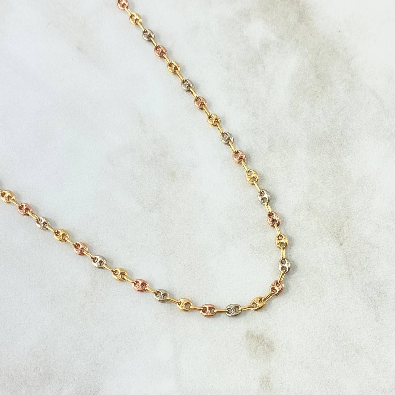Cadena GC 6.5gr / 60cm / 3.2mm Lisa Tres Oros 18K