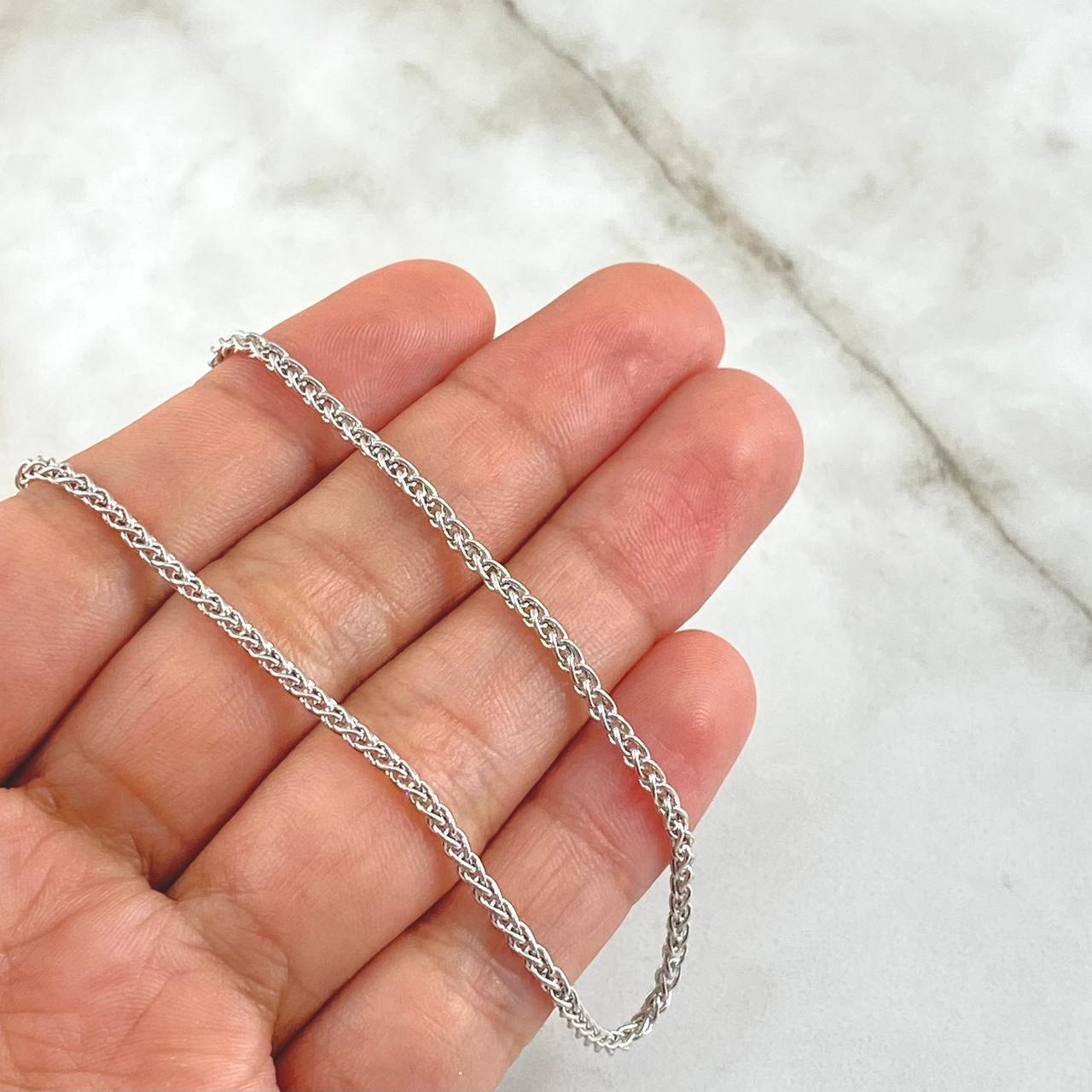 Franco Chain 3.25gr / 45cm / 2mm White Gold +4 18K ©