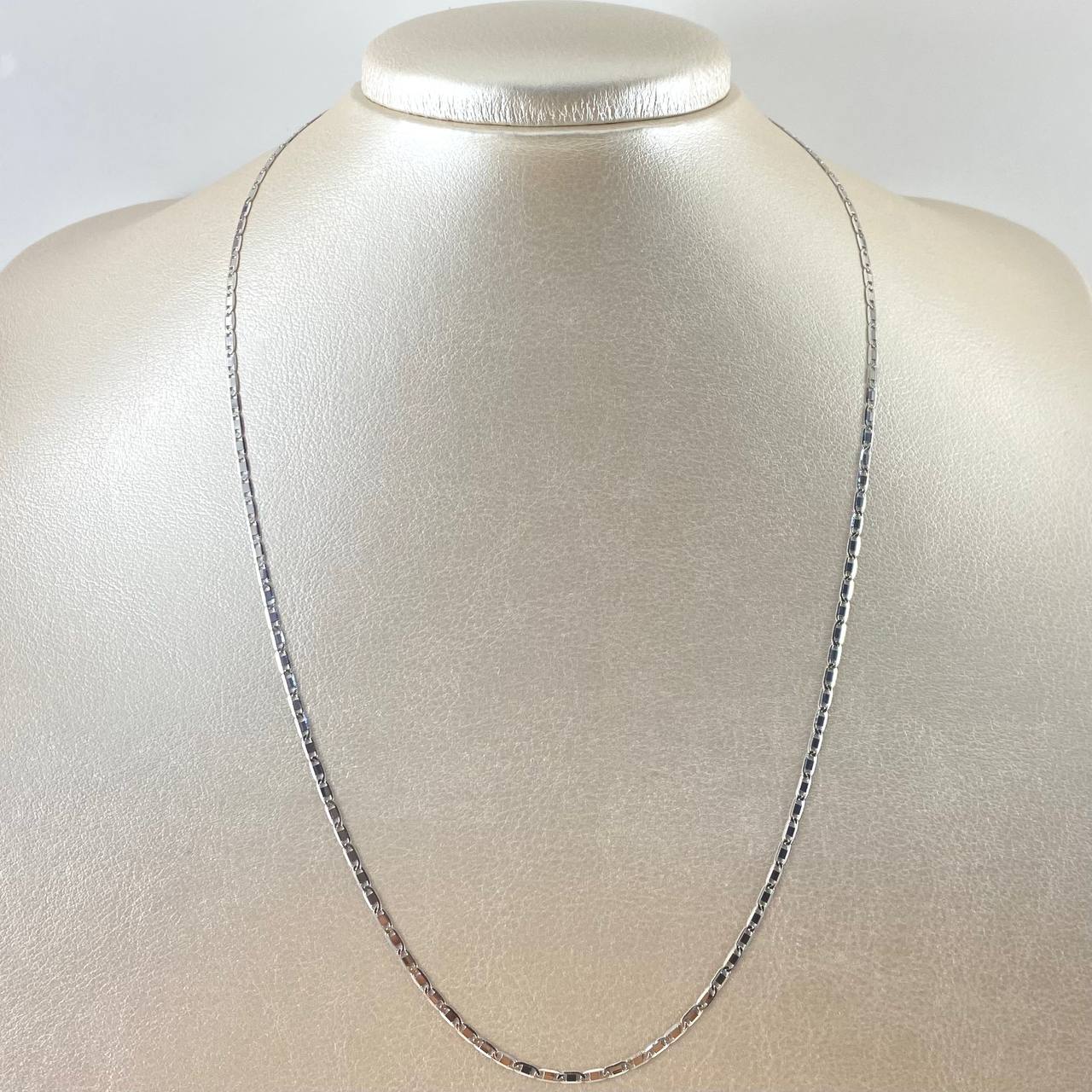 Cadena Plana 3.65gr / 50cm / 1.7mm Oro Blanco +3 18K *