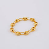 Gc Diamond Cut Ring 0.75 g / T6 3/4 - 6 1/2 Yellow Gold 18K