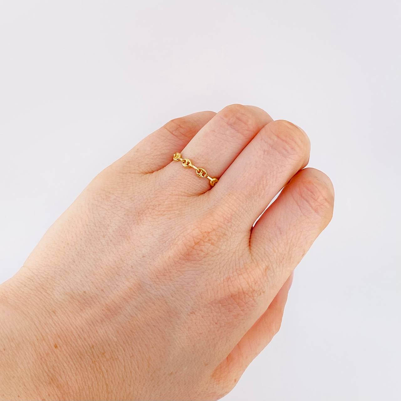 Gc Diamond Cut Ring 0.75 g / T6 3/4 - 6 1/2 Yellow Gold 18K