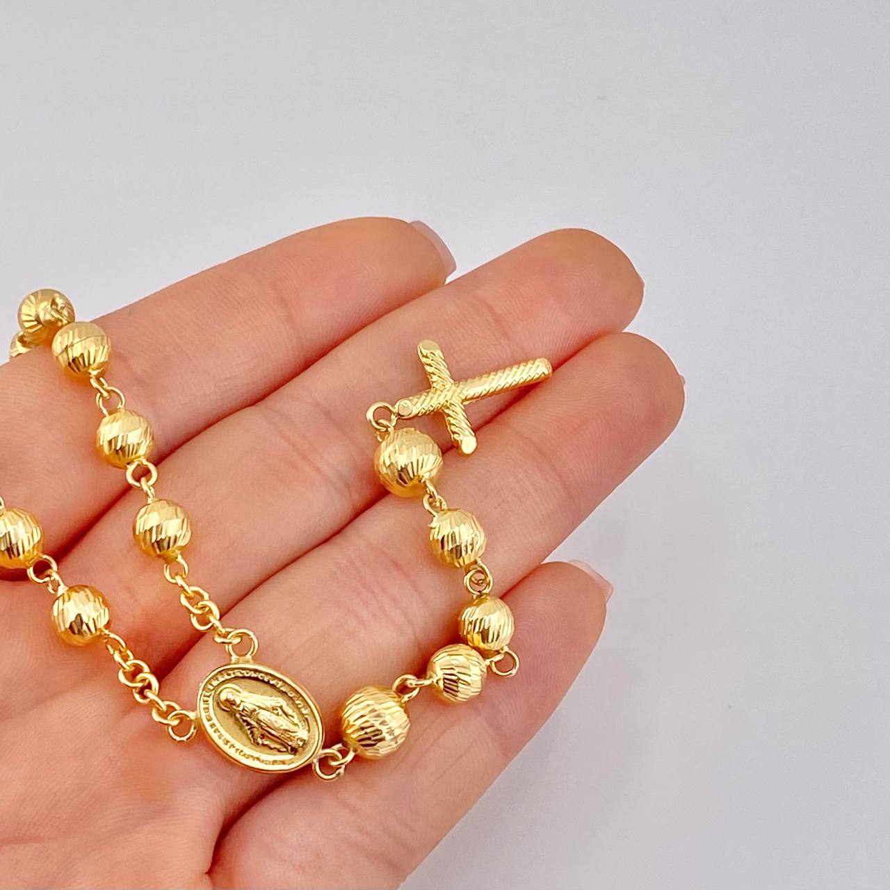 Rosario Virgen Milagrosa 20.5 g / 26 1/4 in / 7mm-6 mm Oro Amarillo 18K