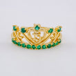 Anillo Corazón Corona 15S 2.5 g / T6 Oro Amarillo 18K