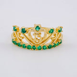 Anillo Corazón Corona 15S 2.5 g / T6 Oro Amarillo 18K